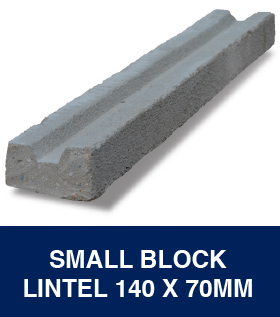 Pre-cast concrete block lintels 140x70mm